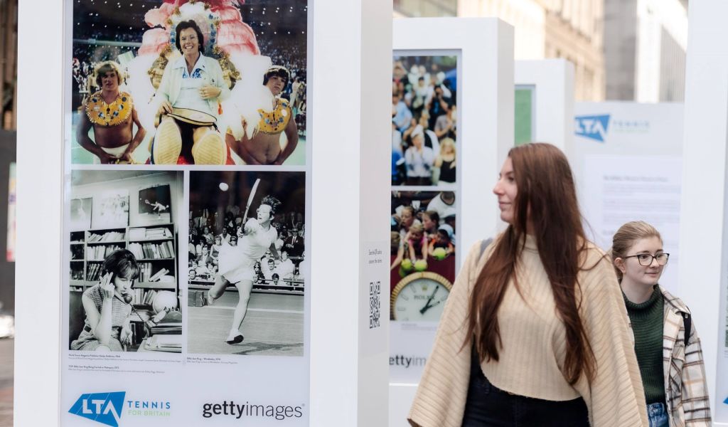 LTA and Getty's photo exhibition celebrating women's tennis in Glasgow